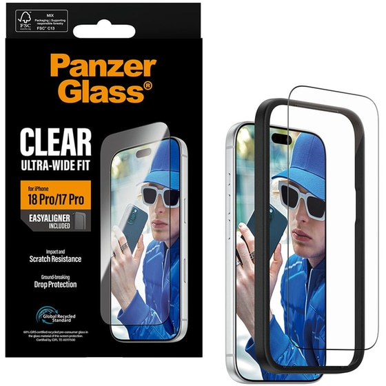 Προστατευτικό οθόνης Apple iPhone 18 Pro - PanzerGlass Ultra-Wide Fit w. EasyAligner image 4