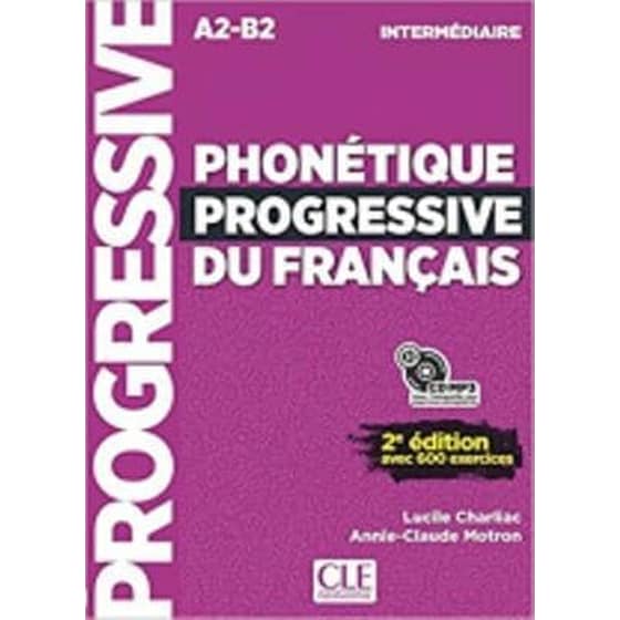 Phonetique progressive 2e edition - Livre intermediaire + CD (A2-B2) image 0