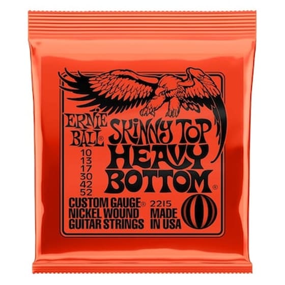Σετ 6 Χορδές Ηλεκτρικής Κιθάρας Ernie Ball Skinny Top Heavy Bottom 010-052 image 0