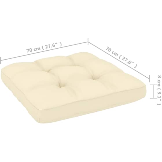 Καναπέδες Κήπου VidaXL 2τμχ με Μαξιλάρια από Μασίφ Ξύλο Πεύκου 70x70x67cm - Καφέ/Κρεμ image 11