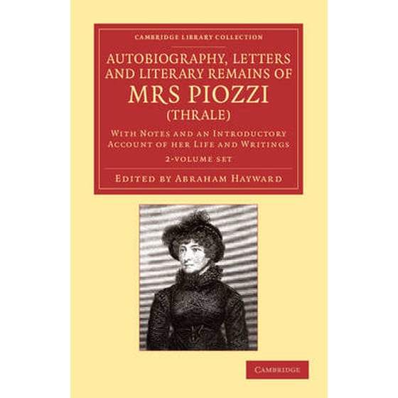 Autobiography, Letters and Literary Remains of Mrs Piozzi (Thrale) 2 Volume Set image 0