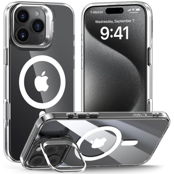 Θήκη Apple iPhone 16 Pro - Tech-Protect Magstand Σκληρή Διάφανη με MagSafe και Kickstand - Clear (5906302375844) image 0