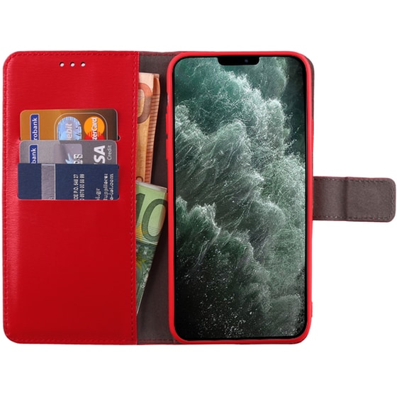 Θήκη Apple iPhone 12/iPhone 12 Pro - Volte-tel Allure Magnet Book Stand Clip - Red image 1