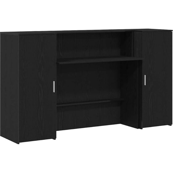 Γραφείο Υποδοχής VidaXL από Τεχνητό Ξύλο 180x50x103,5 cm - Μαύρη Δρυς image 0