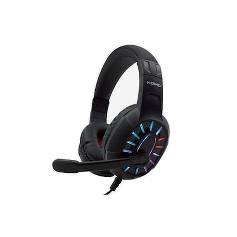 OEM Komc G313 Gaming Ενσύρματα Ακουστικά 3.5mm/USB με LED Φωτισμό Μαύρα