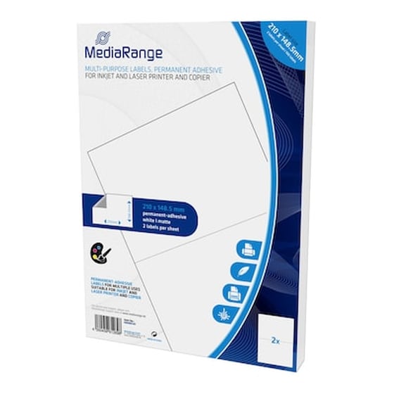 Mediarange Ετικέτες Πολλαπλών Χρήσεων Mrink141, 210x148.5mm, 100τμχ image 0