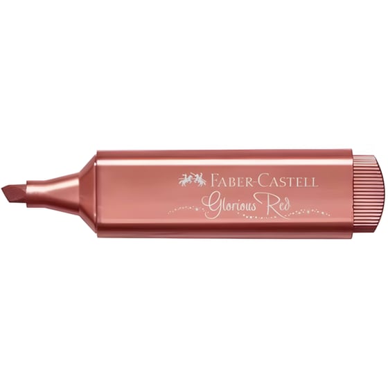 Μαρκαδόρος Υπογράμμισης Faber Castell Μεταλλικό Κόκκινο 2.0 mm image 1
