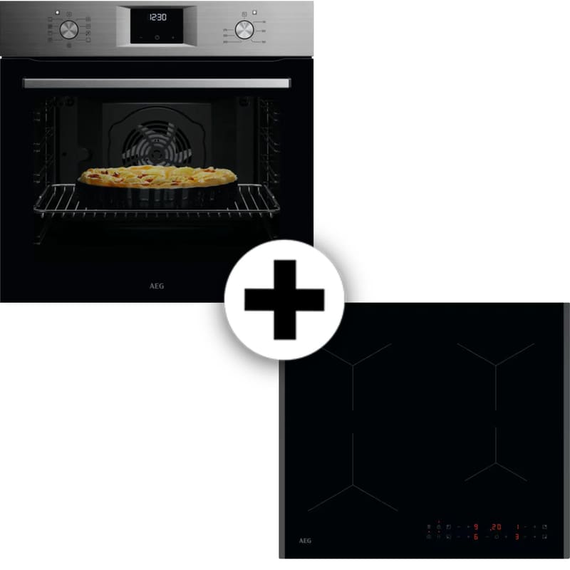 AEG AEG OA5AB21SM TN64IA00FB 72 Lt Inox Εντοιχιζόμενος Σετ Φούρνος και Εστία