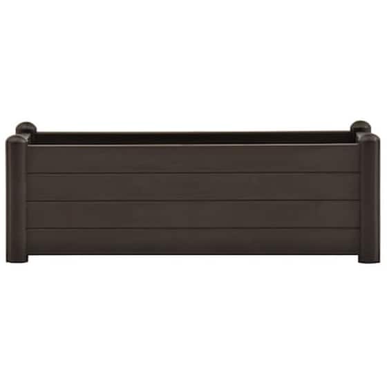 Vidaxl Ζαρντινιέρα Υπερυψωμένη Μόκα 100 X 43 X 35 Εκ. Πολυπροπυλένιο image 3