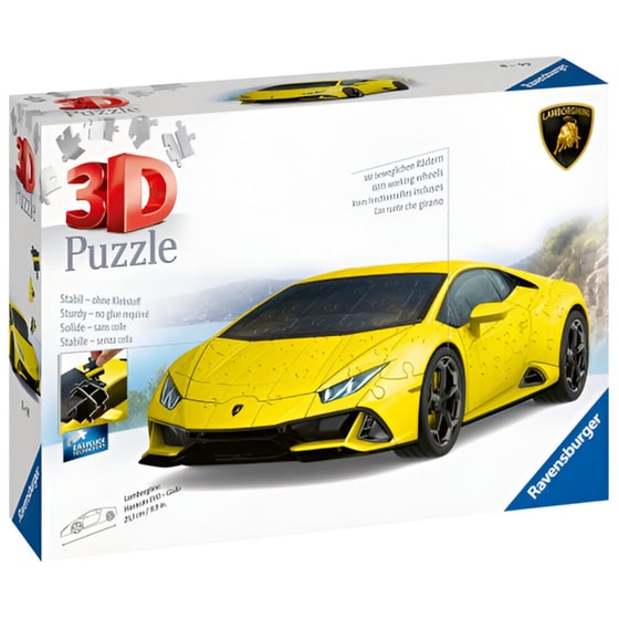 3D Παζλ Lamborghini Huracan Yellow Ravensburger (108 Κομμάτια) image 0