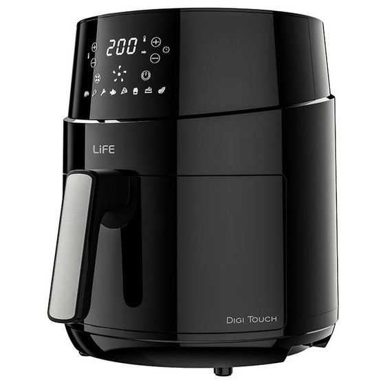 LIFE DIGI TOUCH 221-0292 με Αποσπώμενο Κάδο 1500 W 4.5 L Μαύρο Φριτέζα Αέρος image 2