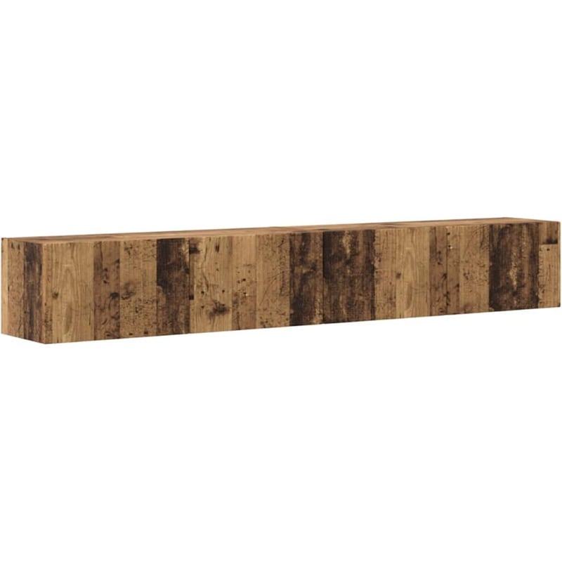 Έπιπλο Τηλεόρασης VidaXL Επιτοίχιο 2 τμχ 196 x 31 x 29,5 cm - Παλαιωμένο Ξύλο