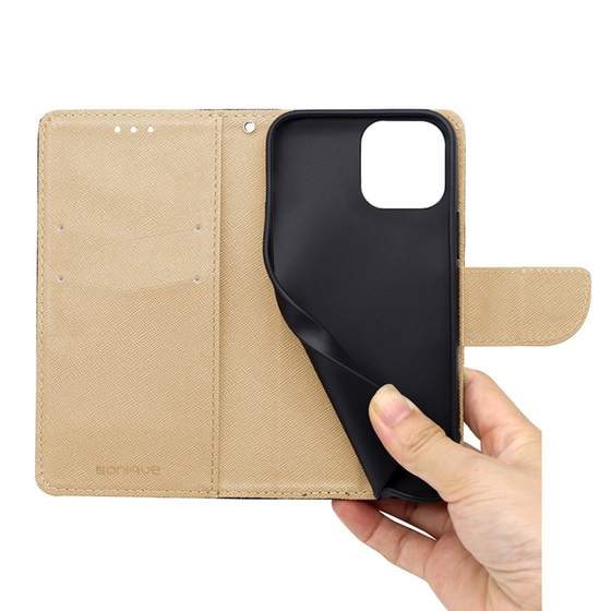 Θήκη Apple iPhone 14 Pro Max - Sonique Trend Book - Μαύρο/Χρυσό image 3