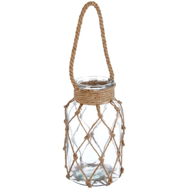 SPITISHOP Διακοσμητικό Φανάρι Spitishop Γυάλινο 15.5x26cm - Διάφανο
