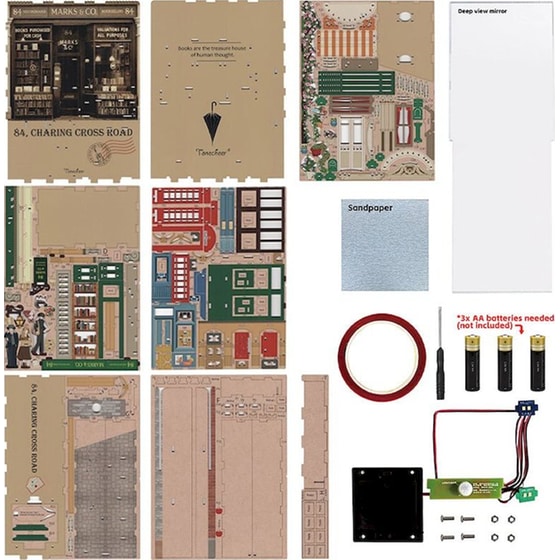 DIY 3D Puzzle Book Nook Kit Βιβλιοστάτης - 84 Charing Cross Road image 4