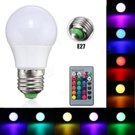 Led Λάμπα Rgb Με Τηλεχειριστήριο, Εναλλαγή 16 Χρωμάτων Και Λευκό Φως Remote Control Led Colorful Lam
