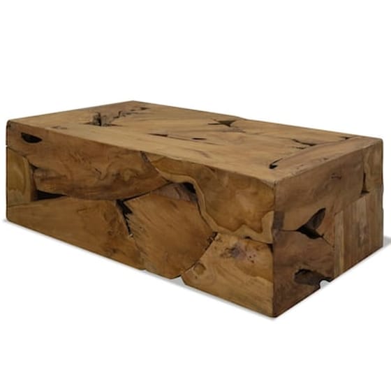 Τραπεζάκι Σαλονιού VidaXL από Ξύλο Teak 90x50x30cm - Καφέ image 0