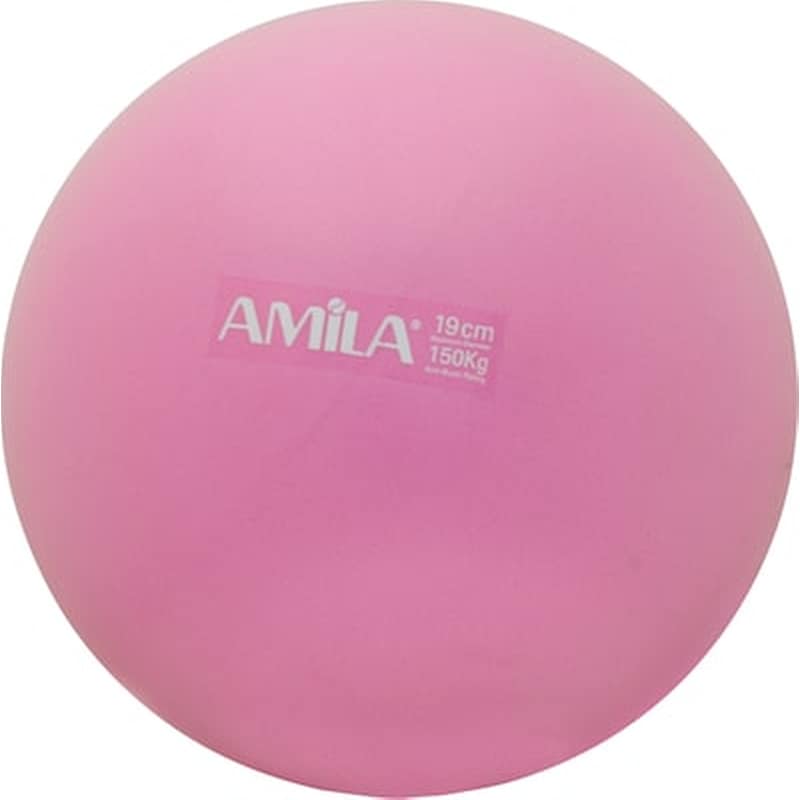 AMILA Μπάλα Γυμναστικής Amila Κατάλληλη για Pilates 0.15 kg 19 cm από PVC - Ροζ
