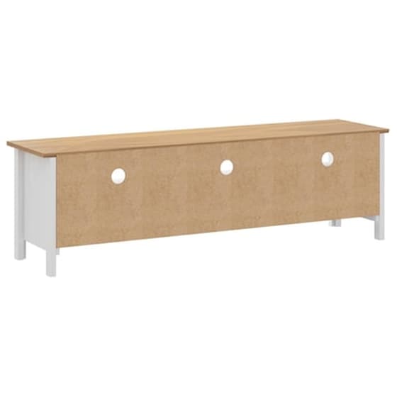 Έπιπλο Τηλεόρασης VidaXL Ξύλο Πεύκου 158x40x47 cm  - Λευκό image 4
