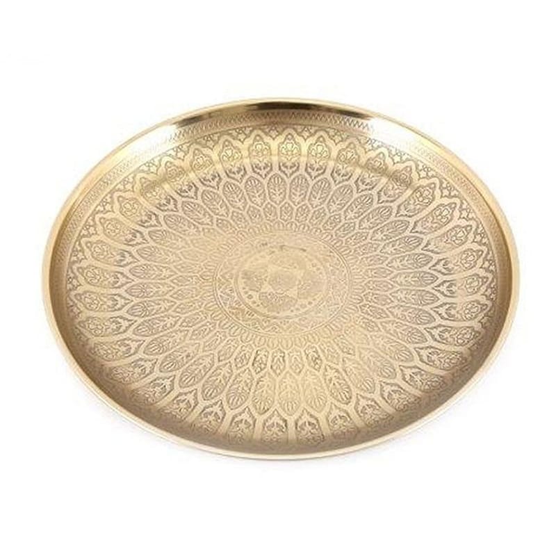DECOSTAR Πιατέλα Διακόσμησης Sil Ka0170 Μεταλλικό Φ42 cm - Χρυσό