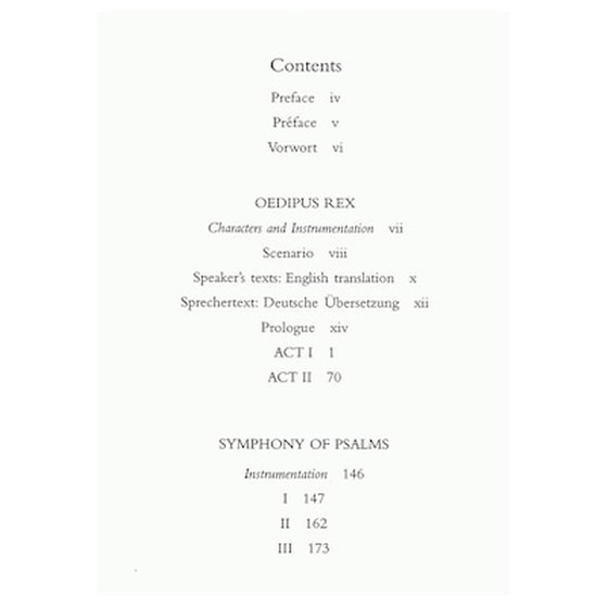 Stravinsky– Oedipus Rex - Symphony Of Psalms [full Score] image 2