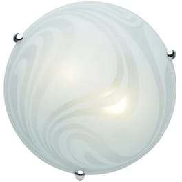 Φωτιστικό Πλαφονιέρα Aca Décor Pelagos Xd08400 Sandblast από Γυαλί/Μέταλλο - Λευκό