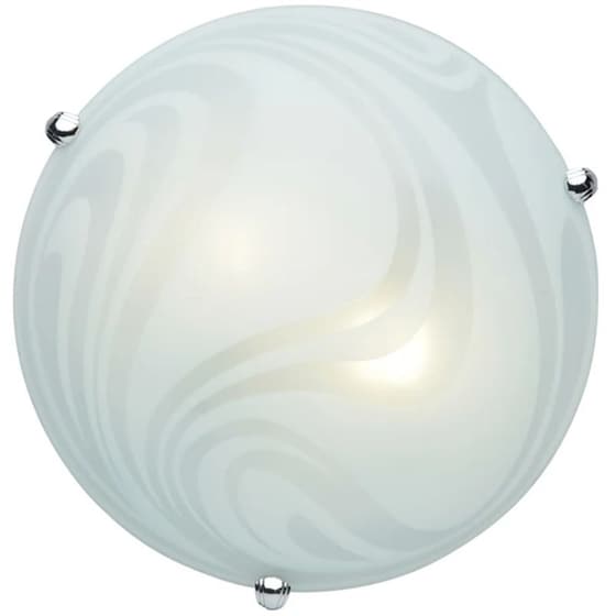 Φωτιστικό Πλαφονιέρα Aca Décor Pelagos Xd08400 Sandblast από Γυαλί/Μέταλλο - Λευκό image 0