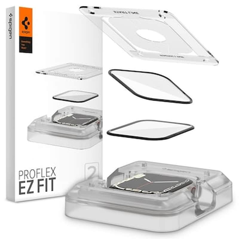 Προστασία Οθόνης Spigen ProFlex EZ Fit Full Face Tempered Glass για Apple Watch 41mm φωτογραφία