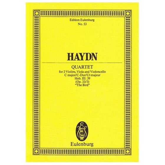 Βιβλίο Editions Eulenburg Haydn - Quartet In C Major Op.33/3 [pocket Score] image 1