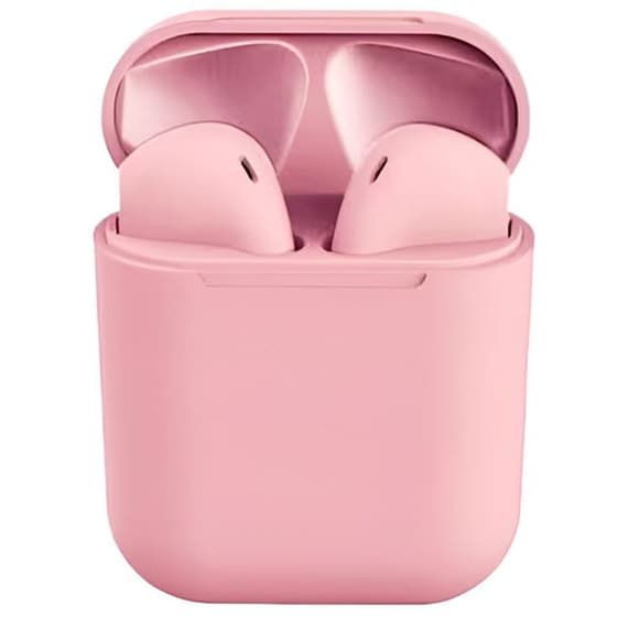 Ακουστικά Bluetooth Handsfree i12 TWS - Ροζ image 0