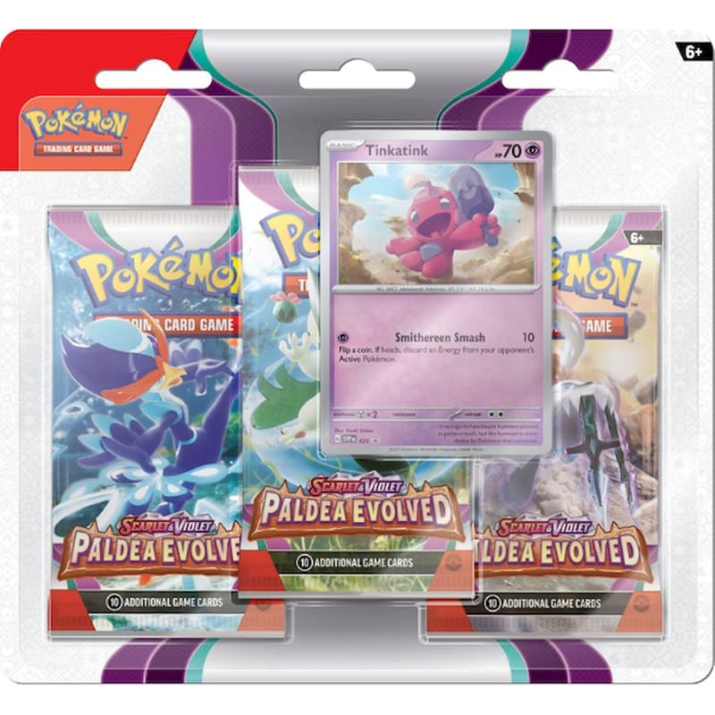 Pokémon TCG: Scarlet Violet - Paldea Evolved 3-Booster Blister Tinkatink (Pokemon USA)
