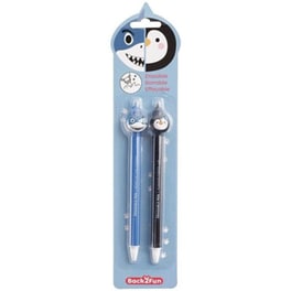 Στυλό Gel Erasable Miquelrius Καρχαρίας-Πιγκουίνος 0.5mm Μπλε (2 Τεμάχια)
