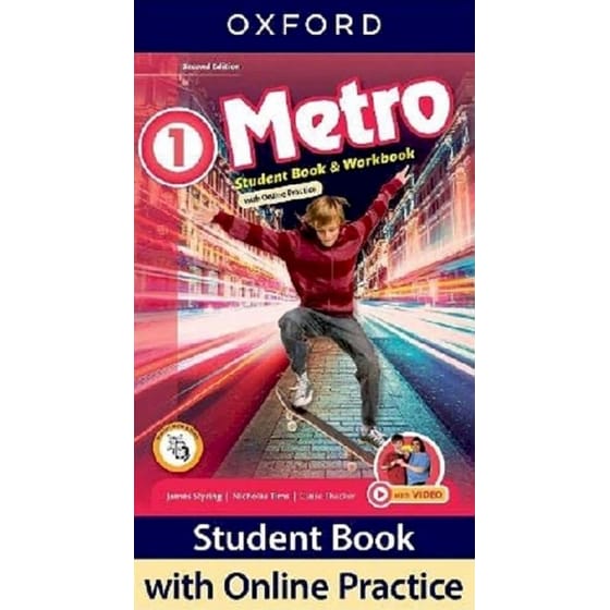 Metro: Level 1: Student Book and Workbook with Online Practice (A1-A2) image 0