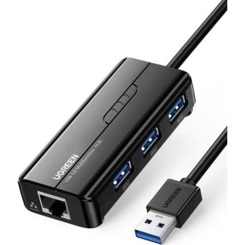 Hub USB 3.0 Ugreen with Gigabit Adapter - Μαύρο UGREEN