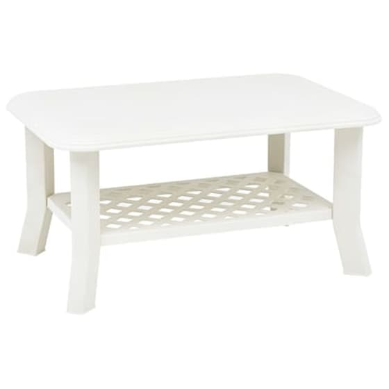 Τραπεζάκι Σαλονιού VidaXL Πλαστικό 90x60x46cm - Λευκό image 1