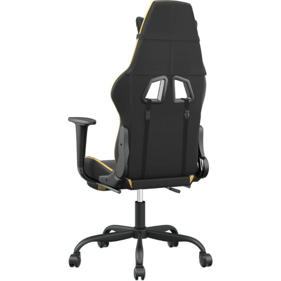 Καρέκλα Gaming VIDAXL 3143655 με Υποπόδιο από Τεχνητό Δέρμα - Μαύρο image 3