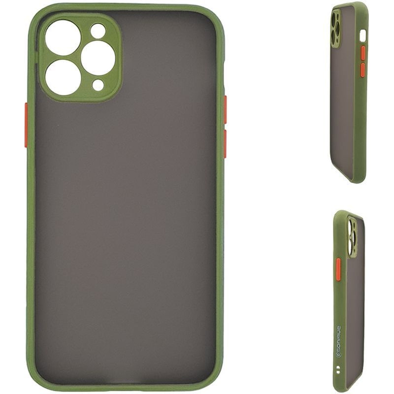 Θήκη Apple iPhone 11 Pro - Sonique Color Button Bumper Clear - Πράσινο