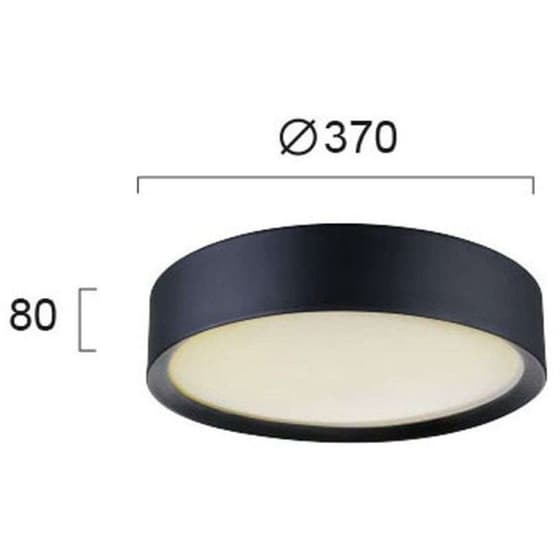 Φωτιστικό Πλαφονιέρα Viokef Alessio 4155300 D370 από Μέταλλο/PVC - Μαύρο image 1