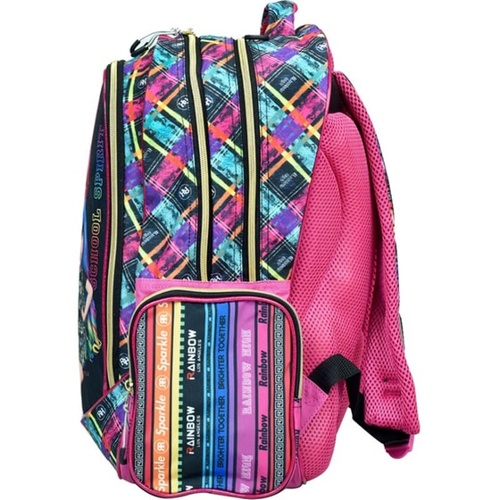 Τσάντα Πλάτης Δημοτικού Gim Rainbow High Glitter image 3