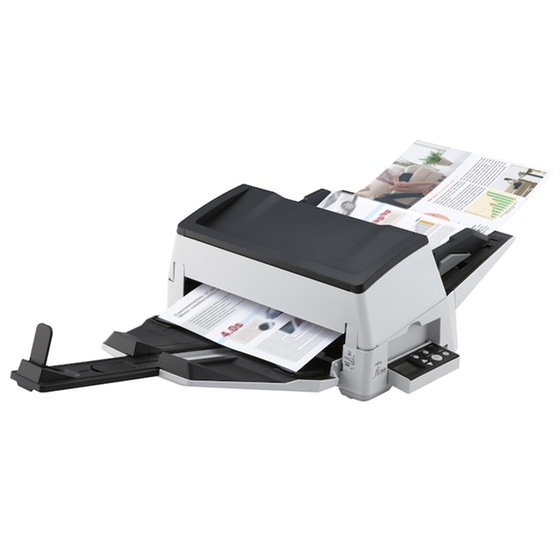 Fujitsu Fi-7600 600 X 600 Dpi Adf + Manual Feed Scanner Black,white A3 image 0