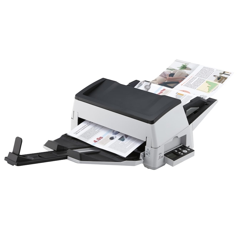 Fujitsu Fi-7600 600 X 600 Dpi Adf + Manual Feed Scanner Black,white A3