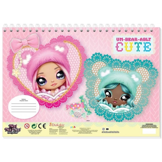 Μπλοκ Ζωγραφικής Διακακης Αεβε&nbsp;Nanana&nbsp;Α4&nbsp;40&nbsp;Φύλλων (1 Τεμάχιο) image 1