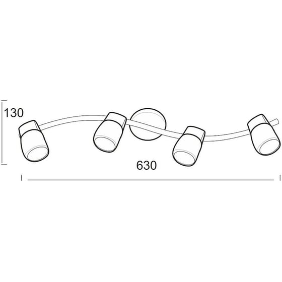 Σποτ Πολύφωτο Aca Naples 0901064nm Μεταλλικό - Ασημί image 1