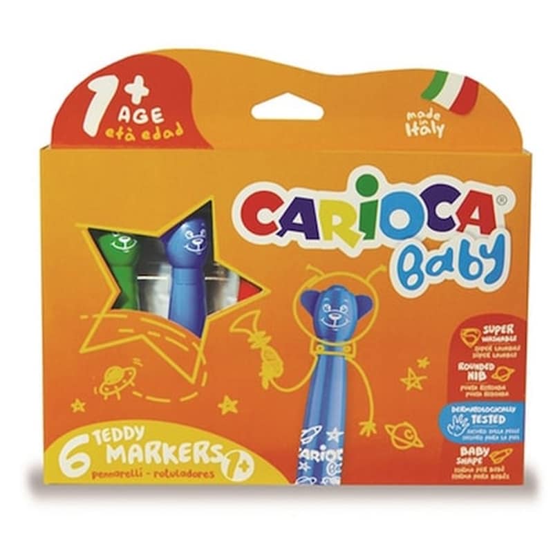 CARIOCA Μαρκαδόροι Carioca Teddy Baby 6 Χρώματα