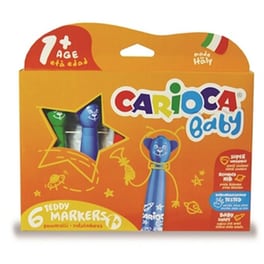 Μαρκαδόροι Carioca Teddy Baby 6 Χρώματα