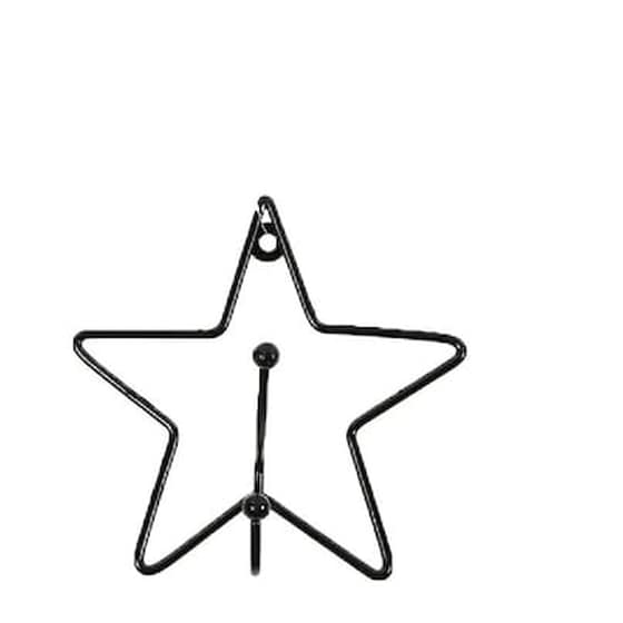Minene Μεταλλικη Κρεμαστρα Τοιχου Black-star -1831601120 image 0