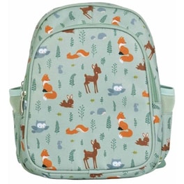 Τσάντα Πλάτης Α Little Lovely Company Με Ισοθερμική Θήκη Forest Friends Πολλών Θηκών Πράσινο