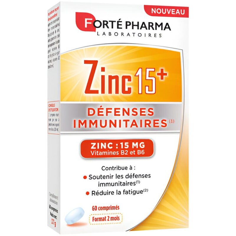 FORTE PHARMA Ειδικό Συμπλήρωμα Διατροφής Forte Pharma - Zinc 15+ - 60 Διασπειρόμενα δισκία