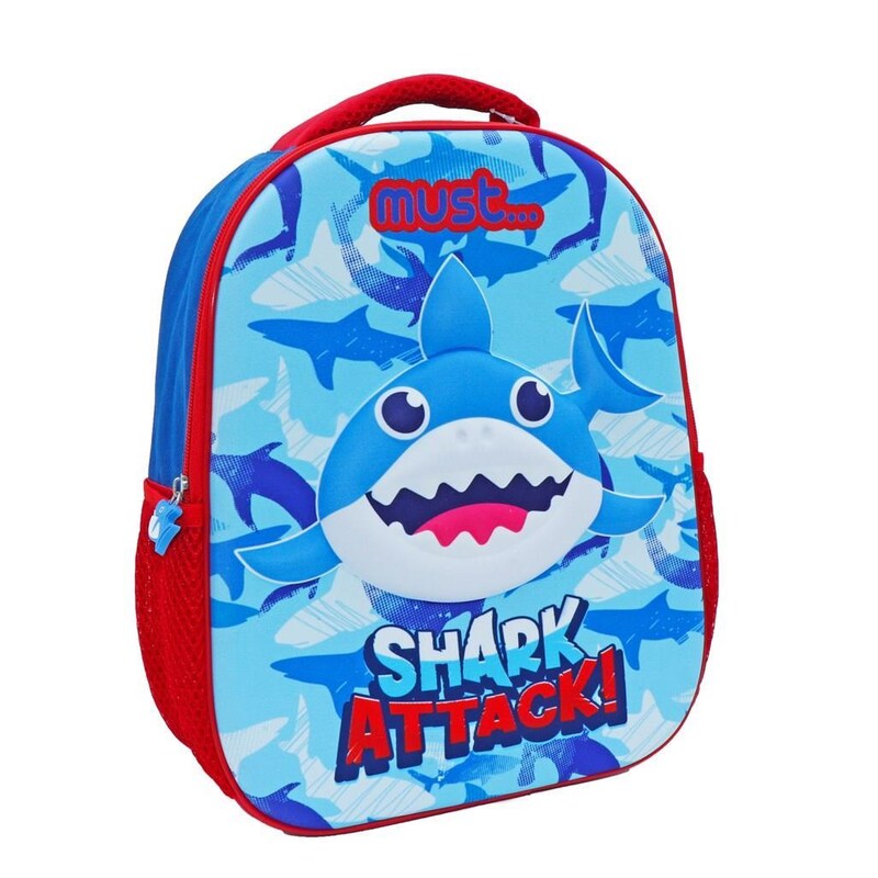 Τσάντα Πλάτης Προσχολική Must 3D Eva Shark Attack