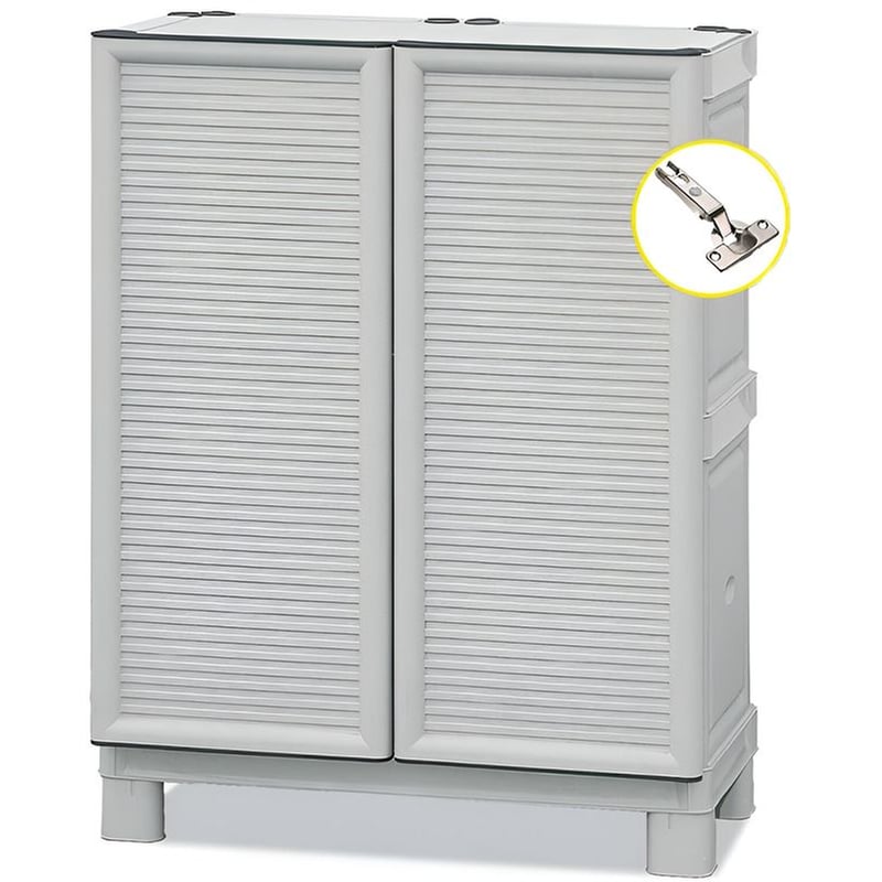 ARTPLAST Ντουλάπα Artplast Δίφυλλη Πλαστική 70x39x92 cm - Γκρι